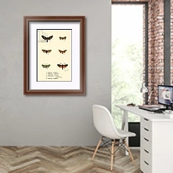 «Butterflies 16» в интерьере современного кабинета на стене