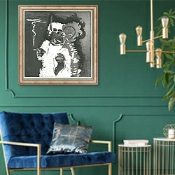 «Dancing Bear» в интерьере в классическом стиле с зеленой стеной