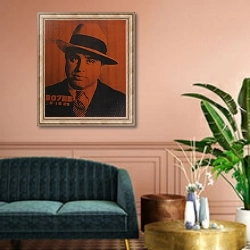 «Al Capone II» в интерьере классической гостиной над диваном
