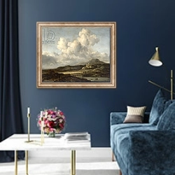 «Sunny Landscape» в интерьере в классическом стиле в синих тонах