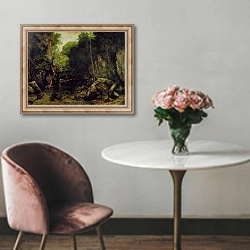 «Le Puits-Noir, Doubs» в интерьере в классическом стиле над креслом