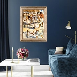 «The Egyptian Bondage» в интерьере в классическом стиле в синих тонах