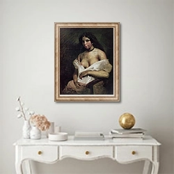 «A Mulatto Woman, c.1821-24» в интерьере в классическом стиле над столом
