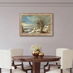 «Winter Landscape 8» в интерьере столовой в классическом стиле