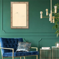 «A Kingfisher» в интерьере в классическом стиле с зеленой стеной