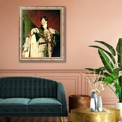 «George IV» в интерьере классической гостиной над диваном