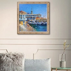 «Причал в морском порту Сочи» в интерьере в классическом стиле в светлых тонах