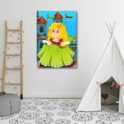 «Принцесса Златовласка» в интерьере детской комнаты для девочки с шалашом