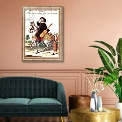 «Scaramouche on Horseback» в интерьере классической гостиной над диваном