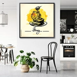 «Хлеб с медом на желтой кляксе» в интерьере современной светлой кухни
