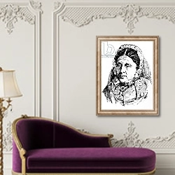 «Portrait of Mary Seacole» в интерьере в классическом стиле над банкеткой