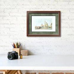 «Москва. Колокольня Ивана Великого 2» в интерьере современного кабинета над столом