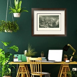 «Расставание Геро и Леандра» в интерьере кабинета с зелеными стенами