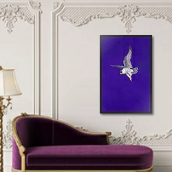 «Purple Stoop» в интерьере классической гостиной над диваном