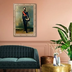 «Francois-Ferdinand-Philippe d'Orleans Prince de Joinville, 1843» в интерьере классической гостиной над диваном