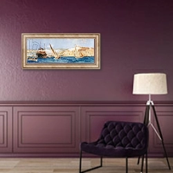 «Tangier, 1911» в интерьере в классическом стиле в фиолетовых тонах
