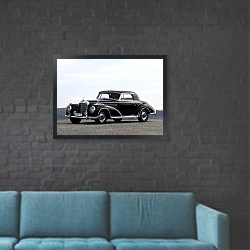 «Mercedes-Benz 300Sc (W188) '1955–58» в интерьере в стиле лофт с черной кирпичной стеной