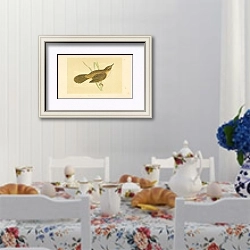 «Great Sedge Warbler 5» в интерьере столовой в стиле прованс над столом