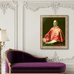 «Portrait of Cardinal Juan de Tavera» в интерьере в классическом стиле над банкеткой