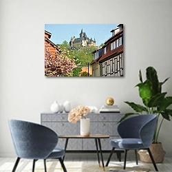 «Германия. Вернигероде, замок» в интерьере современной гостиной над комодом