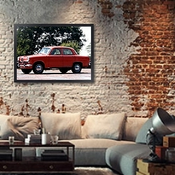 «Alfa Romeo Giulietta Berlina '1955–59» в интерьере гостиной в стиле лофт с кирпичной стеной
