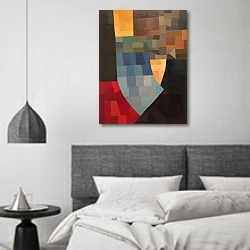 «Komposition» в интерьере спальне в стиле минимализм над кроватью