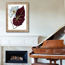 «Begonia White» в интерьере классической гостиной над камином
