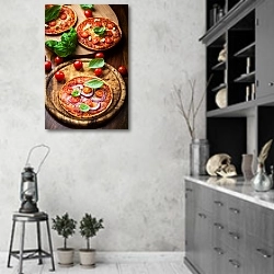 «Пицца 3» в интерьере современной кухни в серых тонах