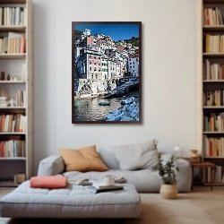«Италия, Чинкве Терре. Краски домов Риомагиоре №3» в интерьере 