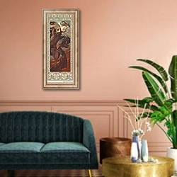 «Étoile Du Soir» в интерьере классической гостиной над диваном