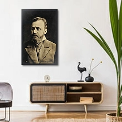 «Gleb Ivanovich Uspensky -» в интерьере комнаты в стиле ретро над тумбой