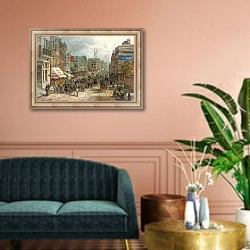 «Snow Hill, Holburn, London» в интерьере классической гостиной над диваном