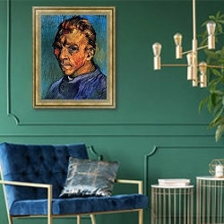 «Автопортрет 19» в интерьере в классическом стиле с зеленой стеной