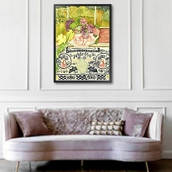 «Autumnal Bouquet» в интерьере гостиной в классическом стиле над диваном