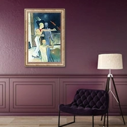 «Fugue, 1931-32» в интерьере в классическом стиле в фиолетовых тонах