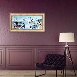 «All Sorts of Ducks» в интерьере в классическом стиле в фиолетовых тонах