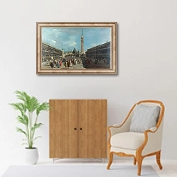 «Венеция - Пьяцца Сан Марко 2» в интерьере в классическом стиле над комодом
