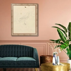 «A Wren» в интерьере классической гостиной над диваном