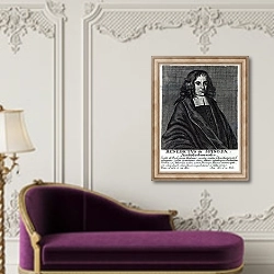 «Baruch de Spinoza» в интерьере в классическом стиле над банкеткой