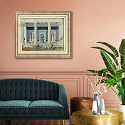 «Garden portico, c.1834» в интерьере классической гостиной над диваном