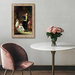 «Jacques Delille and his Wife, 1802» в интерьере в классическом стиле над креслом