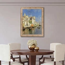«Каналы Венеции 2» в интерьере столовой в классическом стиле