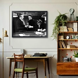 «Brando, Marlon (On The Waterfront) 14» в интерьере кабинета в стиле ретро над столом