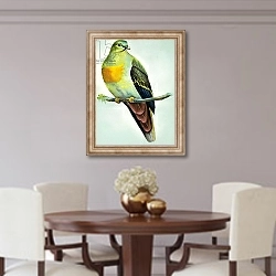 «Large Green Pigeon» в интерьере столовой в классическом стиле