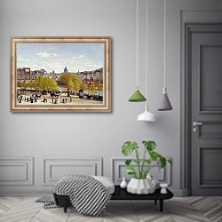 «Вид на Лувр» в интерьере коридора в классическом стиле
