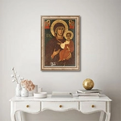 «Virgin and Child with Archangels, 1500-99» в интерьере в классическом стиле над столом