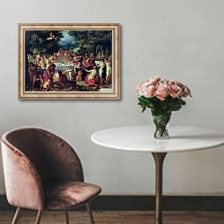 «The Banquet of the Gods» в интерьере в классическом стиле над креслом