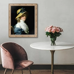 «Portrait of Frau Senator Elisabeth Hudtwalcker, nee Moller, 1798» в интерьере в классическом стиле над креслом