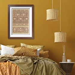 «Examples of Chinese ornament, Pl.45» в интерьере спальни  в этническом стиле в желтых тонах