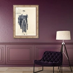 «Costume design for Oedipus at Colonnus- Antigone, c. 1899 to 1909» в интерьере в классическом стиле в фиолетовых тонах